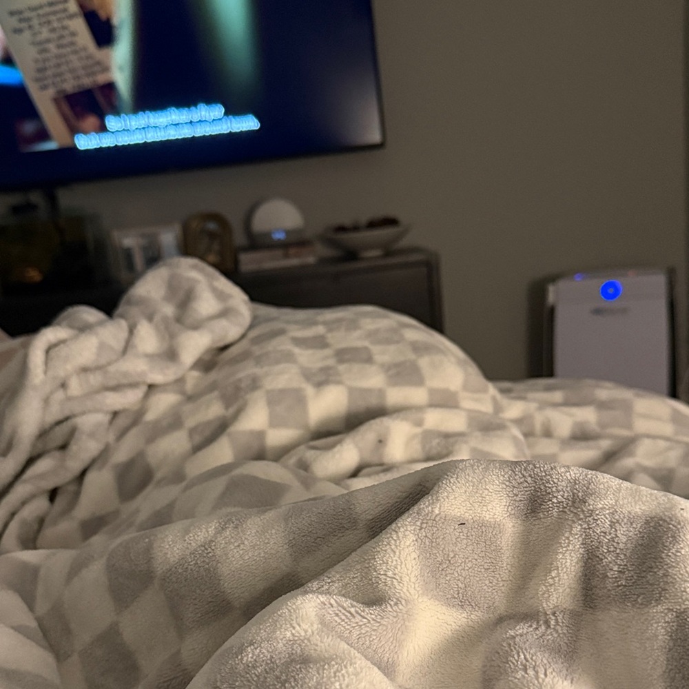 Calvin Klein Collection Gray Checkered Throw